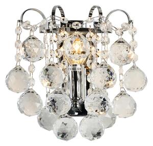 Aplică de cristal Brilagi CRYSTAL 1xE14/60W/230V crom lucios