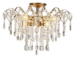 Lustră de cristal aplicată Brilagi CRYSTAL 6xE14/60W/230V auriu