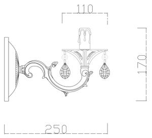 Lampă de perete Brilagi CLASSIC 1xE14/60W/230V crem/patină