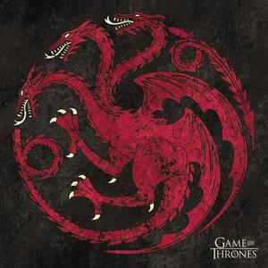Poster de artă Game of Thrones - Targaryen sigil, (40 x 40 cm)