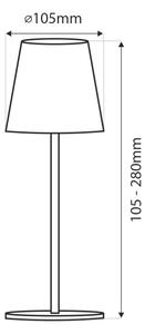 Lampă LED tactilă dimabilă de masă LED/3W/5V USB 800 mAh alb
