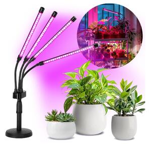 Lampă LED de masă pentru creșterea plantelor VITARO 4xLED/10W/230V negru