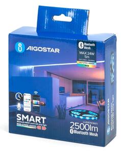 Bandă LED RGBW Aigostar 5m MESH LED/24W/230V 2700-6500K + telecomandă