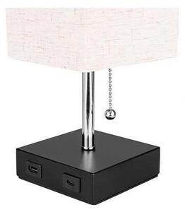 Lampă de masă 1xE27/60W/230V cu încărcător USB