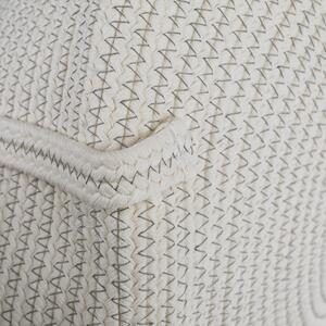 TEMPO-KONDELA GEOS, coş tricotat, alb/ gri, 50x30 cm