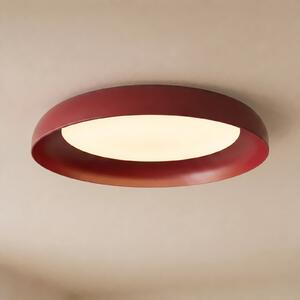 Lindby Plafonieră LED Florie, roșu, metal, Ø 40 cm, Roșu, Camera de zi / sufragerie, Plastic, Modern
