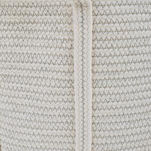 TEMPO-KONDELA GEOS, coş tricotat, alb/ gri, 50x30 cm