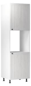KONDELA Dulap pentru alimente D60P, alb/pin Andersen, dreapta, PROVENCE