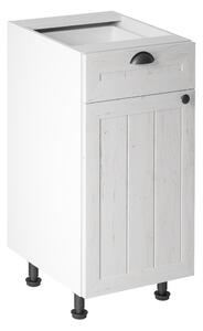 KONDELA Dulap inferior cu sertar D40S1, alb/pin andersen, stânga, PROVANCE