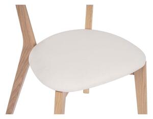 Scaun de sufragerie din stejar cu șezut alb Arch - Bonami Selection