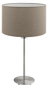 Lampă de masă Eglo TUNJA 1xE27/60W/230V 38,5 cm crom mat/taupe