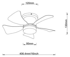Globo 03609A - Ventilator de tavan HINES cu LED dimabil, 10W/230V, cu telecomandă, gri