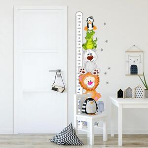 INSPIO-Autocolant textil - Autocolant - metru de măsurare a înălțimii cu animale II - 180cm