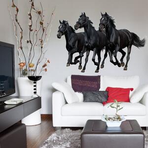 INSPIO-Autocolant textil - Autocolant pentru perete cu trei cai negri