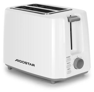 Prăjitor de pâine cu două fante Aigostar 750W/230V alb