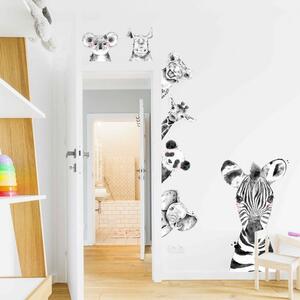INSPIO-Autocolant textil - Autocolante în jurul ușii și mobilierului - Animale alb-negru