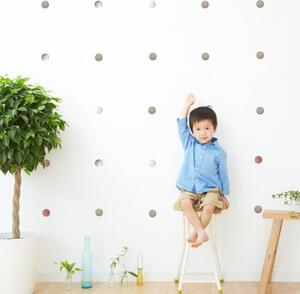 INSPIO-Autocolant textil - Puncte pentru perete în culori pământii