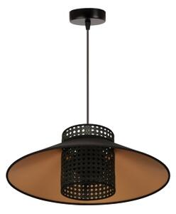Lustră pe cablu RIO Duolla RATTAN 1xE27/15W/230V d. 45 cm negru/auriu