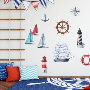 INSPIO-Autocolant textil - Autocolante pentru perete - Set nautic