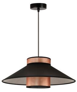 Lustră pe cablu RIO Duolla SHINY 1xE27/15W/230V d. 45 cm negru/cupru