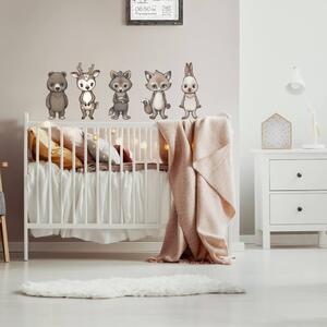 INSPIO-Autocolant textil - Stickere copii - Animale INSPIO în nuanțe de pământ și stil scandinav