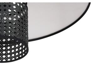 Lustră pe cablu TOKYO Duolla RATTAN 1xE27/15W/230V d. 50 cm negru/argintiu