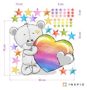Autocolant multicolor ursuleț cu stele