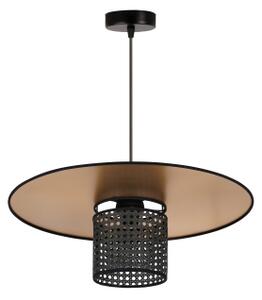 Lustră pe cablu TOKYO Duolla RATTAN 1xE27/15W/230V d. 50 cm auriu/negru