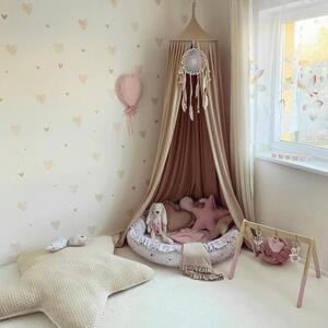 Autocolante textile INSPIO - Inimi bej pentru camera copiilor