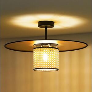 Lustră aplicată TOKYO Duolla RATTAN 1xE27/15W/230V d. 50 cm auriu/ratan