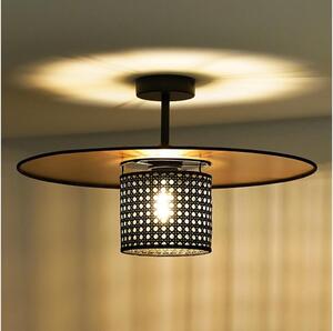 Lustră aplicată TOKYO Duolla RATTAN 1xE27/15W/230V d. 50 cm auriu/negru