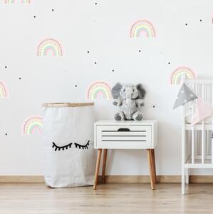 INSPIO-Autocolant textil - Curcubee pastelate cu puncte - autocolante pentru perete pentru fete
