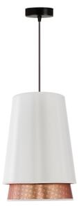 Lustră pe cablu BELL Duolla SHINY 1xE27/15W/230V d. 25 cm alb/cupru
