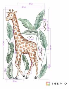 Autocolante textile - Girafă din lumea SAFARI