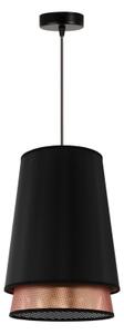 Lustră pe cablu BELL Duolla SHINY 1xE27/15W/230V d. 25 cm negru/cupru