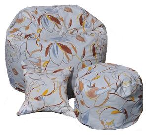 Set Fotoliu Matusalem cu Otoman (suport picioare) si Perna, Material Textil - Blossom
