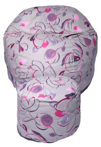 Set Fotoliu Matusalem cu Otoman (suport picioare), Material Textil - Flower Buds