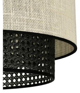 Lustră aplicată RATTAN Duolla YUTE 1xE27/15W/230V d. 45 cm crem/negru