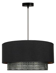 Lustră pe cablu BOHO Duolla RATTAN 1xE27/15W/230V d. 45 cm negru