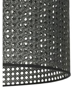 Lustră pe cablu ROLLER Duolla RATTAN 1xE27/15W/230V d. 45 cm negru