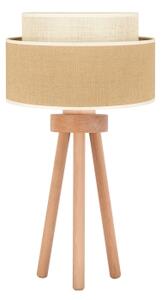 Lampă de masă YUTE Duolla BOHO 1xE27/15W/230V d. 25 cm maro/crem