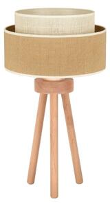 Lampă de masă YUTE Duolla BOHO 1xE27/15W/230V d. 25 cm maro/crem