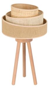 Lampă de masă YUTE Duolla TRIO 1xE27/15W/230V d. 25 cm maro/gri/bej