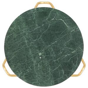 Măsuță cafea verde 65x65x42 cm piatră naturală aspect marmură