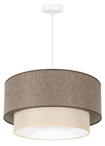 Duolla- Lustră pe cablu BOHO ECO RECYCLING 1xE27/15W/230V d. 45 cm maro/crem
