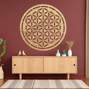 Mandala din lemn, decorațiune de perete | HAAMONY