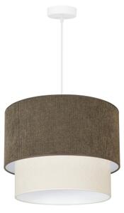 Lustră pe cablu Duolla CORDUROY 1xE27/15W/230V d. 40 cm maro/crem