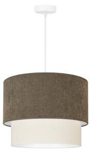 Lustră pe cablu Duolla CORDUROY 1xE27/15W/230V d. 40 cm maro/crem