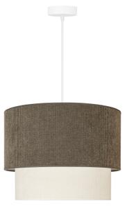 Lustră pe cablu Duolla CORDUROY 1xE27/15W/230V d. 40 cm maro/crem