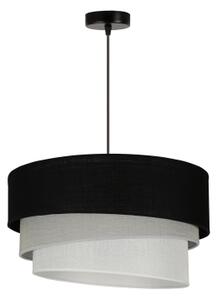 Lustră pe cablu Duolla TRIO 1xE27/15W/230V d. 45 cm negru/gri/alb